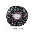 thumbnail image 2 of Unique Bargains Women Double Layer Large Dots Shower Cap 1 Pc Black, 2 of 3