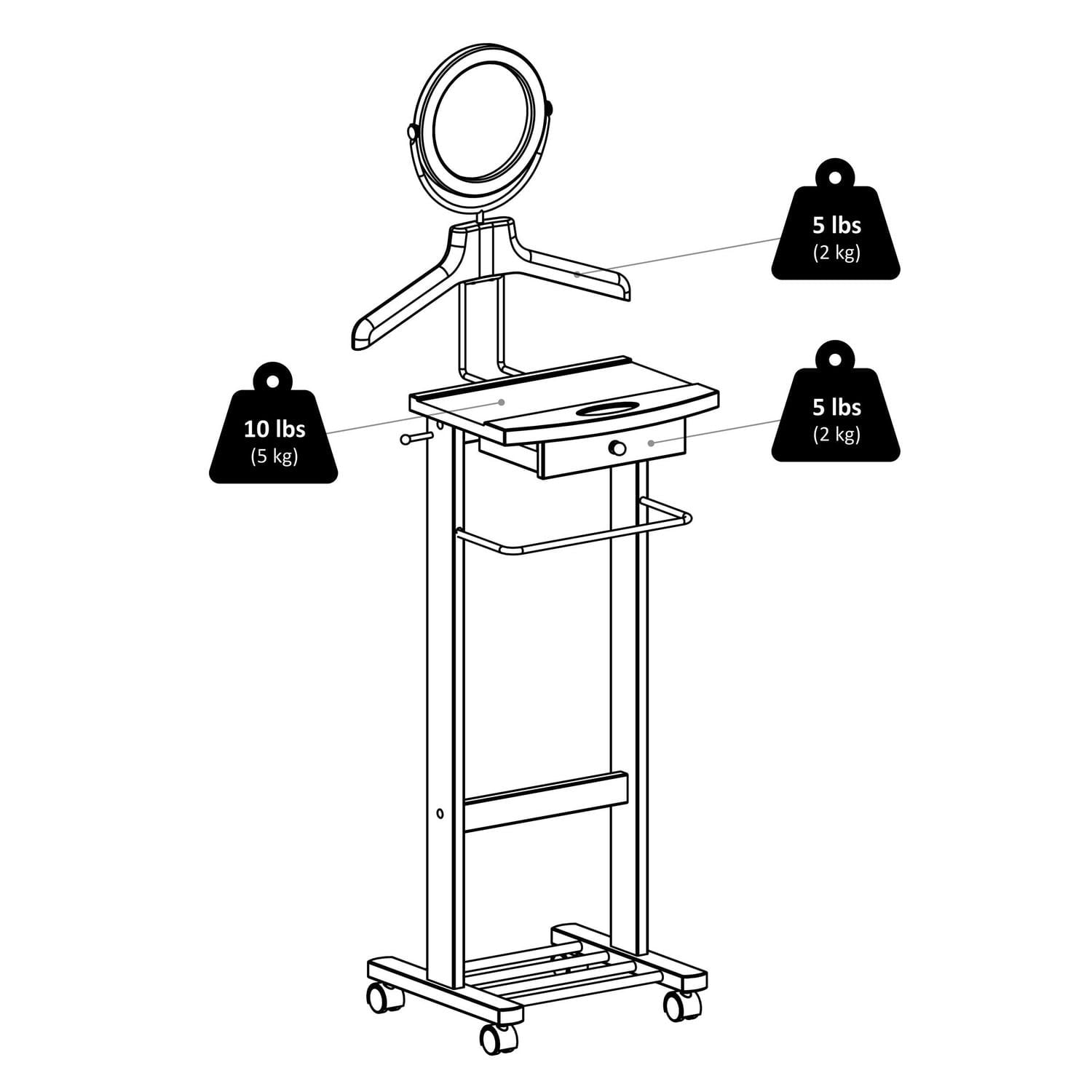 Winsome Stand valet en finition noyer - 9415