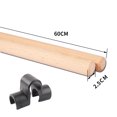 thumbnail image 2 of Bangcool Yoga Stick Wood Natural 2PCS Long Massage Stick Training Stick for Back Posture, 2 of 10