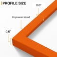 thumbnail image 4 of Vittanly 8x12 Picture Frame, Premium Material with Shatter Resistant Plexiglass, Display Pictures 6x8 with Mat or 8x12 without Mat, Photo Frame for Wall or Table Top Display, Orange, 1 Pack, 4 of 6