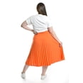 thumbnail image 3 of Falda plisada midi Roman Fashion/Tallas Extras, 715 (Naranja) naranja 42, 3 of 6