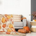 thumbnail image 5 of Vintage Fall Fuzzy Flannel Blanket 60 x 50 Inch Retro Pumpkin Football Throw Blanket Retro Harvest Blanket for Thanksgiving Home Chair Sofa Couch Bed, 5 of 6