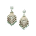 thumbnail image 2 of Parshwa Creations Antique Gold Tone Embellished With Pearls & Meenakaari Dangle Earring For Women, 2 of 7