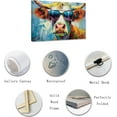 thumbnail image 2 of ZHONGYUTONG Cow Canvas Wall Art Abstract Cow Wearing Glasses Poster Prints Colorful Animals Pictures for Country Kitchen Bathroom Decor Framed (28.00" x 42.00"), 2 of 6