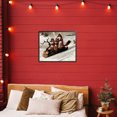 thumbnail image 3 of Stupell Industries Rustic Lodge Foxes Sledding on Log Black Framed Giclee Art, 14 x 11, by Arlington Prints, 3 of 8
