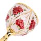 thumbnail image 3 of Gobelet à vin en alliage 30 ml, style européen, haut de gamme, usage domestique, vintage, motif rose, tout blanc avec fleur rouge, 3 of 4