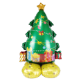 thumbnail image 4 of Globo de pie navideño Lindo dibujo animado Papá Noel Muñeco de nieve Árbol de Navidad Alce Globo Feliz Navidad Decoración para fiesta Suministros, 4 of 5