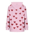 thumbnail image 5 of Enjoytime Womens Hoodies Hearts Printed Long Sleeve Casual Sweatshirt Fall Winter Fashion Trendy Pullover Sweatshirts Pink XL, 5 of 6