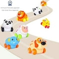 thumbnail image 5 of Cartoon Animals Friction Push And Go Toy Cars Play Set (Set of 8) Panda, Cat, Elephant, Dog, Lion, Tiger and Sheep, 5 of 6