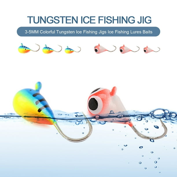 3-5MM Colorful Tungsten Ice Fishing Jigs Ice Fishing Lures Baits 