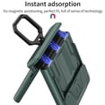 thumbnail image 3 of Case for Samsung Galaxy Z Flip4 with Rotated Ring Holder Bracket Slide Lens Camera Cover, Rugged Heavy Duty Magnetic Hinge Protection Shockproof Case for Samsung Galaxy Z Flip4,Black, 3 of 8