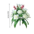 thumbnail image 2 of Danhjin Fake Flowers, Artificial Flowers for Outdoors Indoors Decoration Beautiful Wedding Faux Flowers 18 Roses, for Garden Porch Patio Graveside Home Decor, Flowers for Decoration, 2 of 2