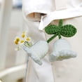 thumbnail image 4 of Qaailabf Handmade Crochet Flower Keychain Pendant, Soft Wool Yarn Car Bag Accessory, Colorful Knitted Key Ring Charm for Women, Compact 4" Decorative Hanging Ornament (5 Colors Available), 4 of 7