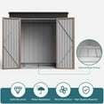 thumbnail image 3 of Lofka 6x4 FT Outdoor Storage Shed with Lockable Doors - Perfect for Bike and Patio Storage, Brown, 3 of 9