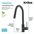 thumbnail image 5 of Kraus Oletto Contemporary Pull-Down Single Handle Kitchen Faucet in Matte Black, 5 of 14