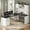 White & Black, variant on Farmhouse L Shaped Desk with Hutch and 3 Drawers, 68.9" Executive Office Desk with Power Outlet Open Shelves, Elegant Corner Desk Computer Desk with Storage Shelves for Home Office, White