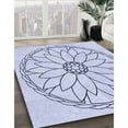 thumbnail image 2 of Ahgly Company Indoor Rectangle Patterned Lavender Blue Area Rugs, 4' x 6', 2 of 6