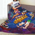 thumbnail image 5 of Phineas And Ferb Throw Blanket Soft Cozy Warm College Printing Oversized Lightweight Home Decoration All Seasons For Sofa Bed Couch Bedroom, 5 of 8