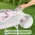 thumbnail image 5 of Round Fitted Tablecloth with Elastic Edges Fits 36"-44" Round Tables Pioneer Colorful Floral Waterproof Table Cover Washable Indoor and Outdoor for Party Kitchen Dinner Banquet Patio Picnic, 5 of 7