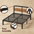 thumbnail image 4 of Apextella 14 in California King Metal Platform Bed Frame with Natural Wood Headboard, No Box Spring Needed, Underbed Storage, 4 of 8