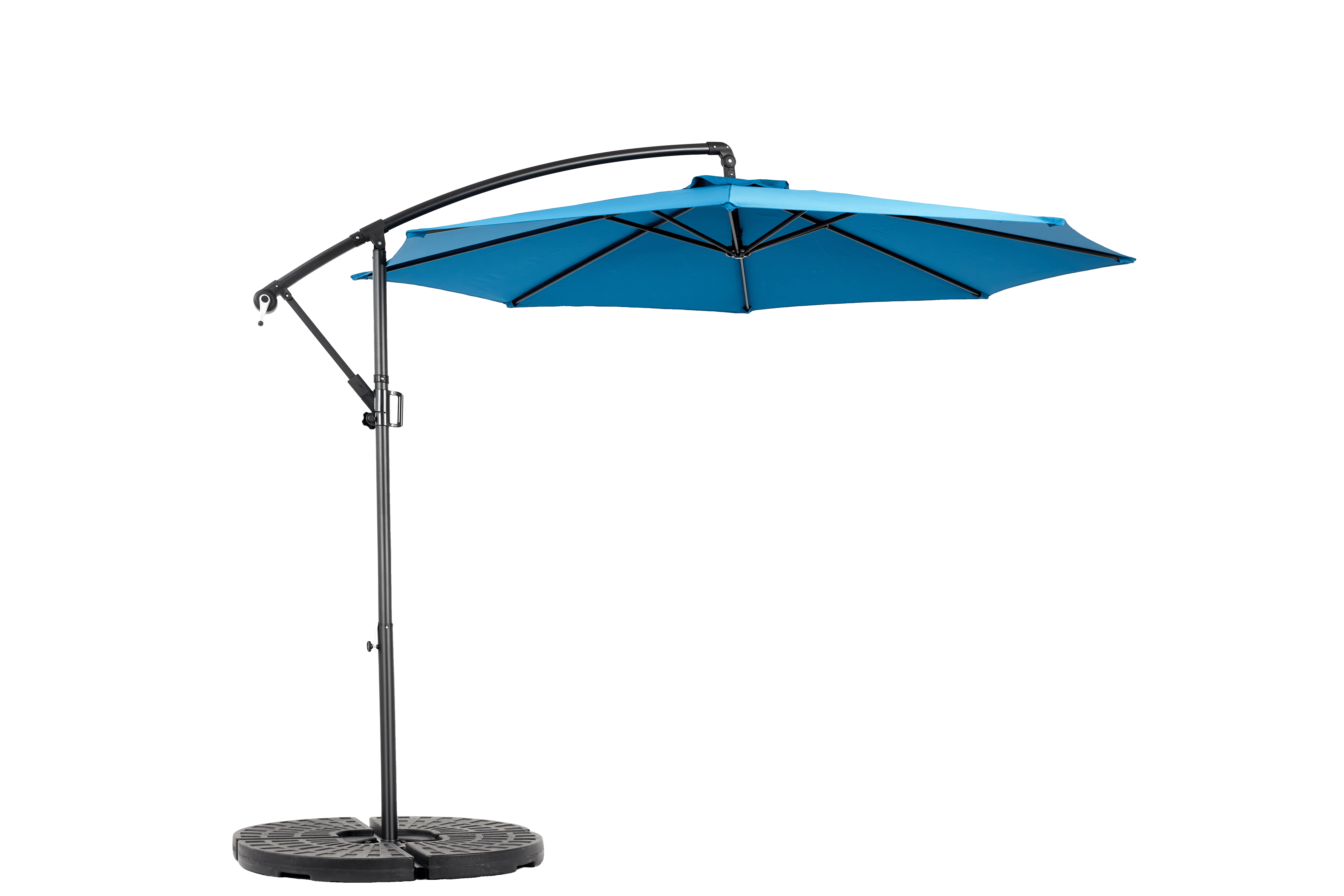 Offset Hanging Patio Umbrella 10-Foot with Easy Tilt and Crank, Outdoor Cantilever Umbrella for Backyard and Poolside, Dark Blue