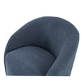 thumbnail image 4 of JERFIT Modern Blue Boucle Swivel Chair for Living Room, Plush Upholstered Accent Chair with 360° Swivel Base, No Assembly Required, 4 of 9
