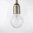 thumbnail image 3 of Benzara BM241148 Pendentif avec Abat-Jour Rond en Verre Semé&44; Clair & Laiton, 3 of 5