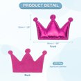 thumbnail image 2 of Uxcell 100Pcs Crown Appliques Sew on Patches Shiny Crown Charm PU Padded Fabric Charms for DIY Craft, Rose Red, 2 of 5