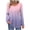Pink, variant on CHGBMOK Women Long Sleeve Blouses Buttons Up Crew Neck Loose T Shirts Casual Pleated Print Tunics