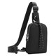 thumbnail image 3 of Bolso bandolera de pecho, pequeño bolso de nailon con cremallera, mini bolso de hombro portátil Negro, 3 of 8