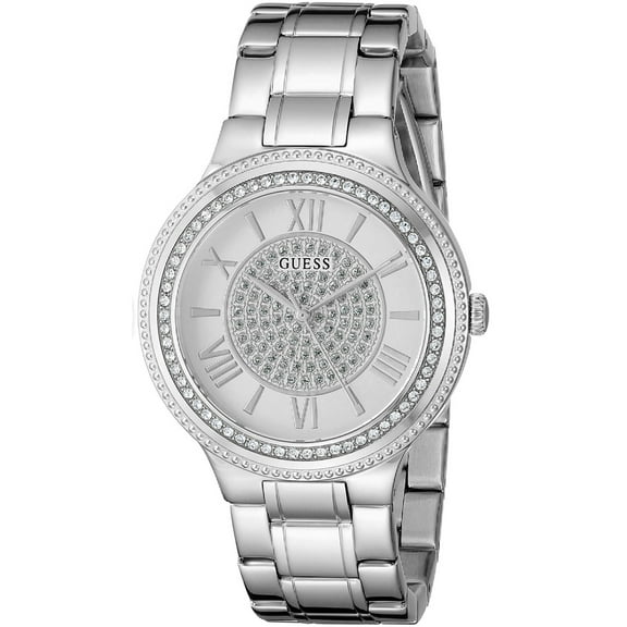 W0637L1,Ladies Dress,Stainless Steel,Silver Tone,Crystal Accented Bezel,30m WR
