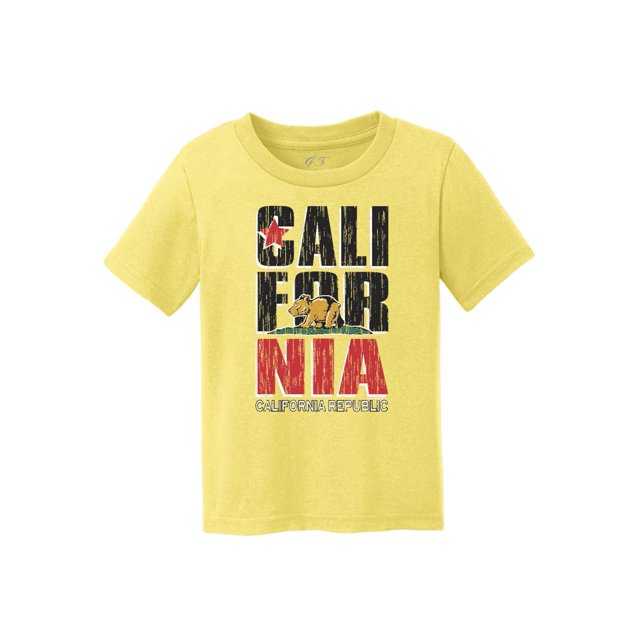 T-Shirt à Manches Courtes pour Enfants California Republic Bear Cub - Jaune - m