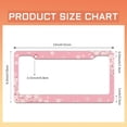 thumbnail image 2 of Personalise Cherry Blossoms License Plate Frames Car Tag Cover Aluminum Auto License Plate Holder Including Screws License Plate Cars Decor Fits Standard US Vehicles Size for Women(Pink) DIY, 2 of 6