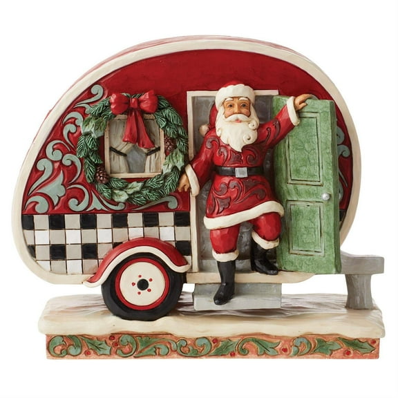 Jim Shore Happiest Camper Ever - One Figurine 6.25 Inch, Polyresin - Highland Glen Santa Christmas 6012863