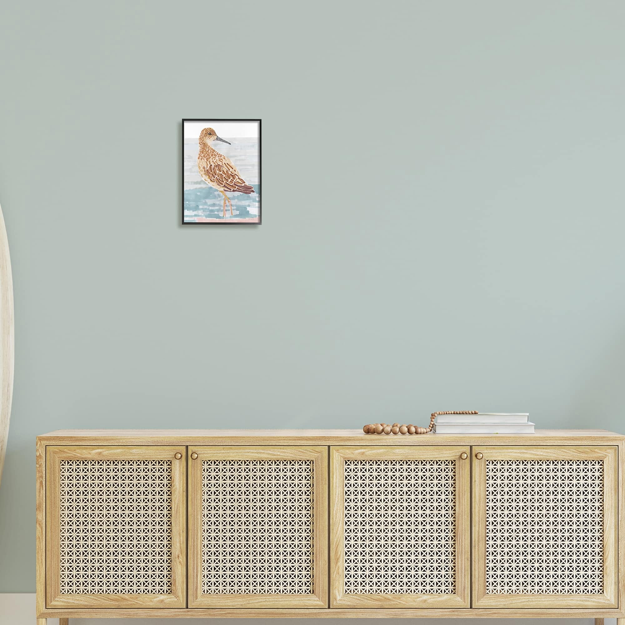 Stupell Industries Posing Herring Seagull Sea Shoreline Bird Painting,11 x 14, Design by Stellar Design Studio