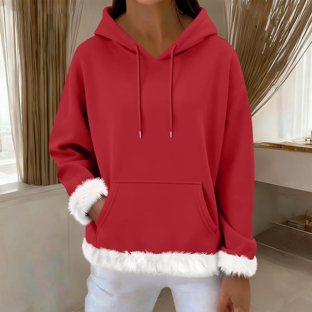 Chandails d'Hiver Grande Taille pour Femmes Chandails Imprimés Surdimensionnés pour Femmes Chandails Décontractés Amples pour Femmes Chandails Amusants Rouges