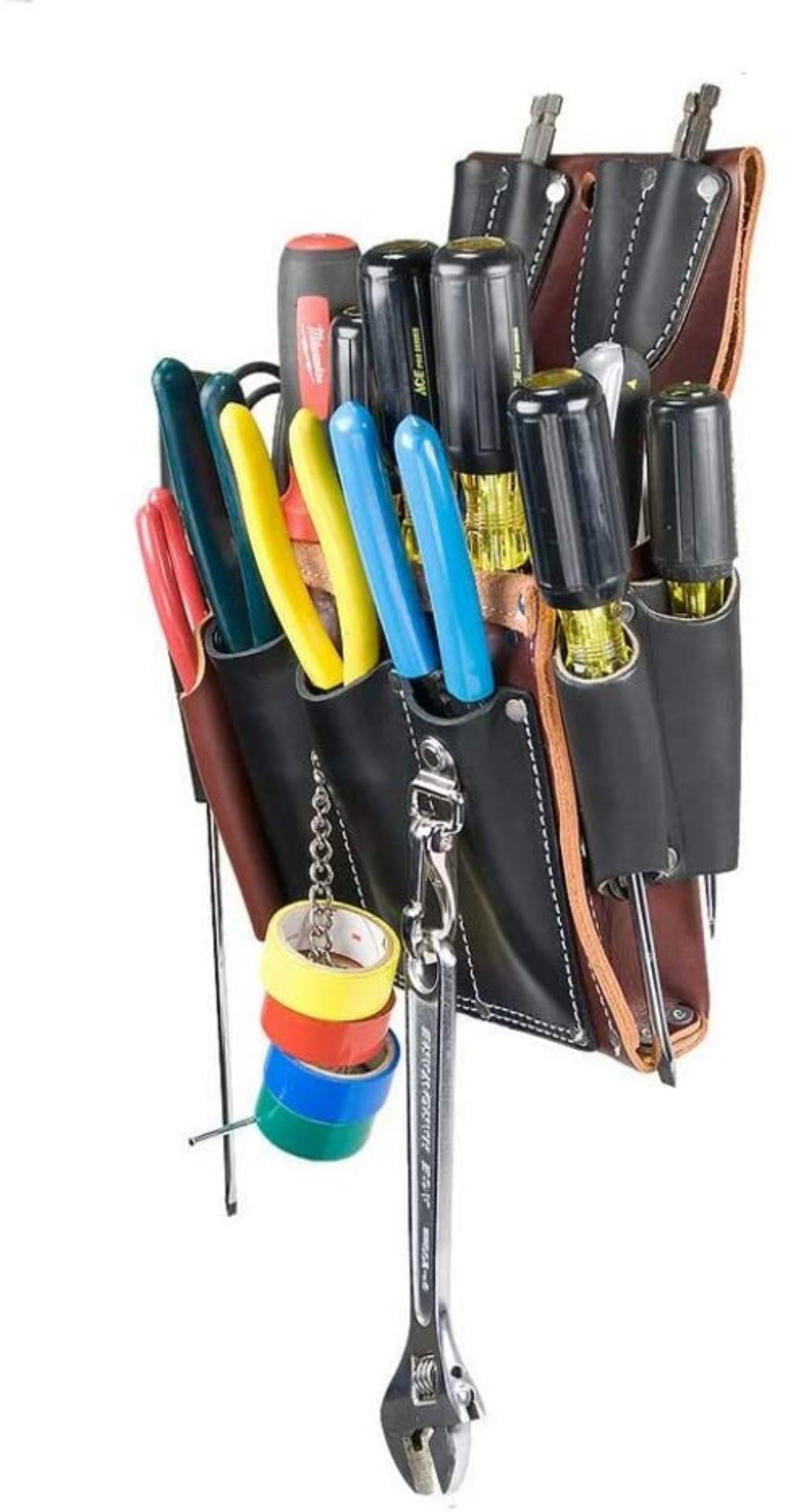 Journey Man Electrician 25 Pocket Tool Holder Case Leather Utility Belt Work New 