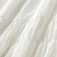 thumbnail image 5 of SHTXOZHI Women Elastic Waist Ruffle A-Line Beach Skirts Summer Casual Solid Color Pleated Skirts, 5 of 6
