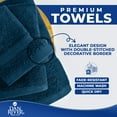 thumbnail image 5 of Dan River 8 Piece Towel Set Soft Quick Drying Cotton Bath Towel For Gym, Spa and Bathroom - Opal Blue, 5 of 11