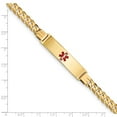 thumbnail image 3 of Primal Gold 14 Karat Yellow Gold Medical Red Enamel Curb Link ID Bracelet, 3 of 3