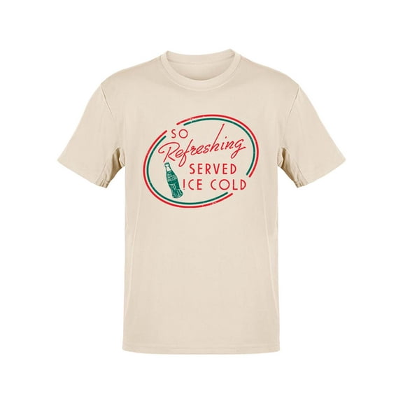 Officially Licensed Coca-Cola Refreshing Ice Cold Retro Logo Men's T-shirt