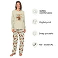 thumbnail image 2 of Jenny Family Christmas Pajamas, Western Cowboy “Giddy Up Jingle Horse” Print, Long Sleeve Crew Neck, CottonPoly Blend, Matching Set for Men Women Kids Baby Pet, 2 of 7