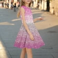 thumbnail image 6 of THDHVS Dresses for Girls,Sparkle Print Sleeveless Dress for Girls 3 to 14 Years Summer Casual Wear and Special Event,Girls Dresses Pink, 6 of 7