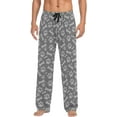 thumbnail image 2 of FREEAMG Gray Paws Pajama Pants for Men, Men's Separate Bottoms, Pure Cotton Comfortable Lounge Pants for Men（319）, 2 of 7