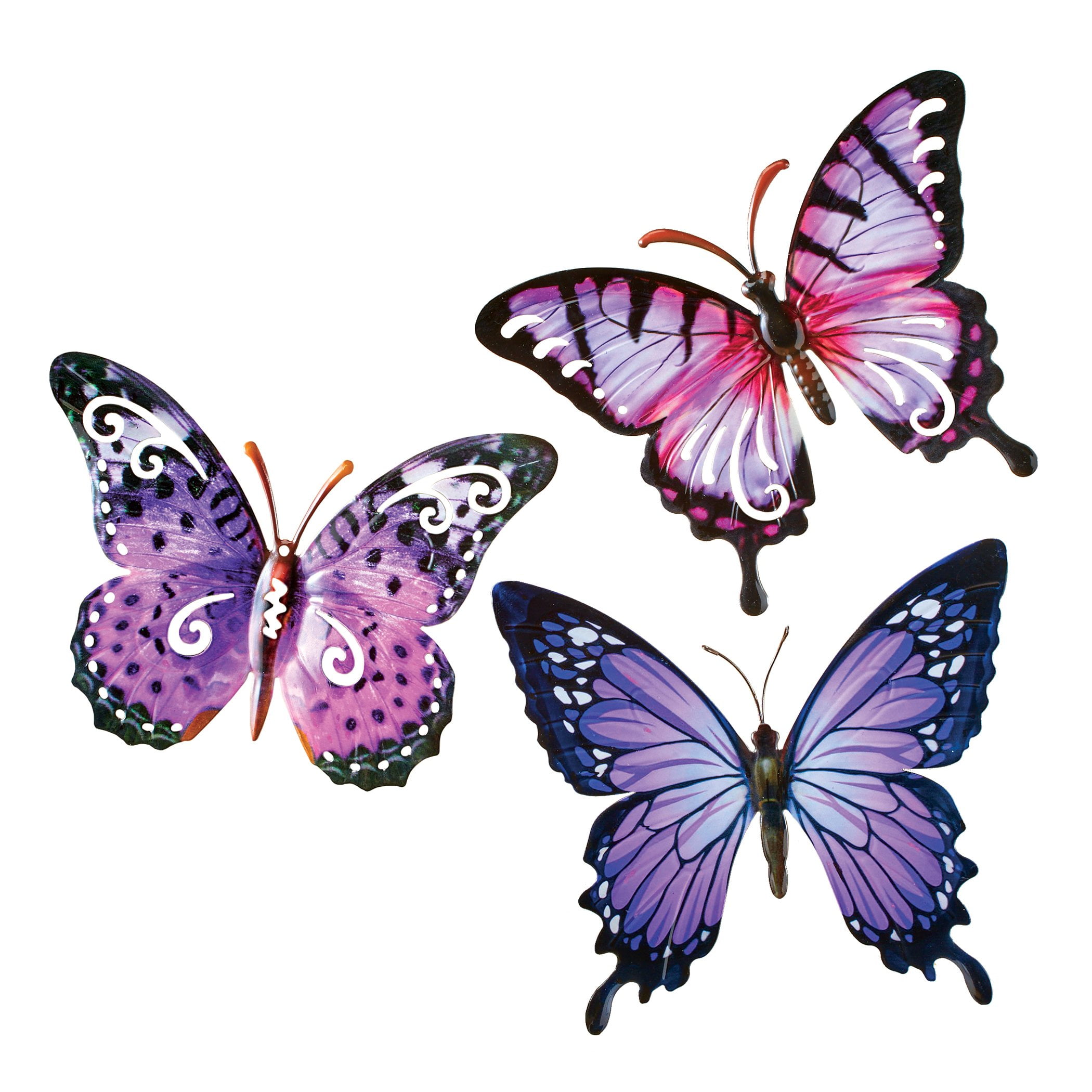 Yellow Gray Purple Art Photo Print Butterfly Wall Home Decor Matted Butterflies 