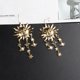 thumbnail image 3 of Pendientes colgantes de cristal Yashi con diseño de estrella de sol y borlas bohemias dorados, 3 of 4