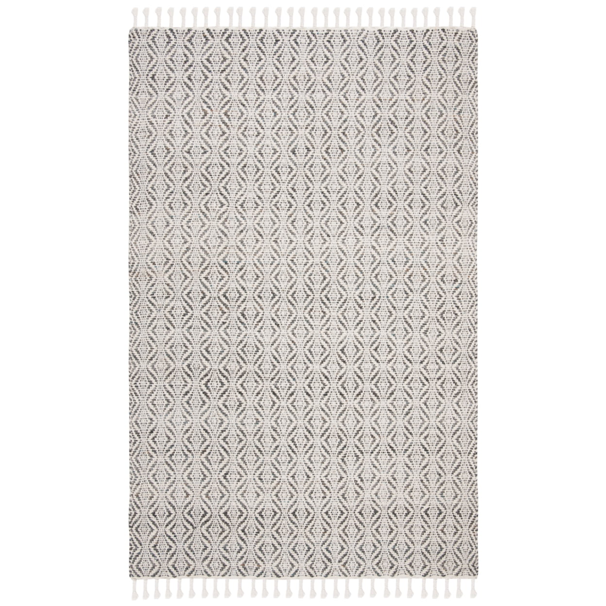 SAFAVIEH Natura Mesa Geometric Striped Area Rug, Charcoal, 6' x 9'