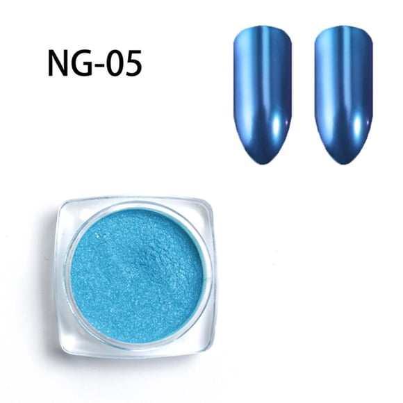 Poudre Miroir Magique Solide Métallique 6 Couleurs Poudre Miroir Titane Vernis à Ongles Poudre Flash Super Brillante Poudre Non Volante 2 g