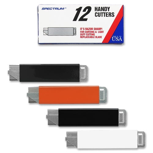 PHC Pacific Handy Box Cutter - Tap Open, Tap Close - Aluminum - Assorted - 12 / Box PHC Pacific Handy Box Cutter - Tap Open, Tap Close - Aluminum - Assorted - 12 / Box