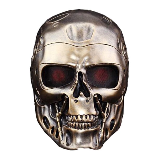 Máscara de cosplay con forma de calavera de Terminator para Halloween, carnaval